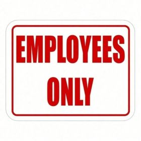 CIFbuy Employees Only Self Adhesive Metal Door Sign Office Business Warning Wall Decor(TikTok, Temu Pick-up Service) (Option: defaulttitle)