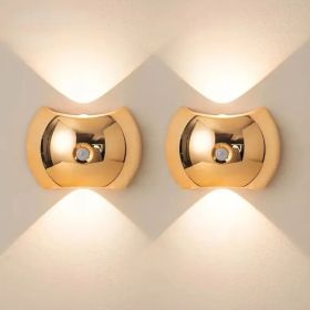4PCS LED Wall Light Motion Sensor Rechargeable Magnetic Wall Sconce 3 Color Modes 2700K 4500K 6500K Portable Night Light For Bedroom Living Room (Option: 2pcs)