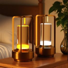 2pcs Portable Touch Control Table Lamp With 5000mAh Battery, 3-Color Stepless Dimming Cordless LED Light For Bedroom Camping Restaurant Bar Indoo (Option: 2pcs)