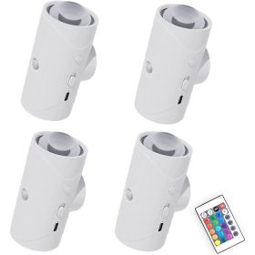 4pcs Rechargeable LED Night Light Wall Lamp Commercial StrobeLight Multi-color Mode Dimmable Indoor Light Magnetic StepLight For Entryway Bedside (Option: 4 PCS)
